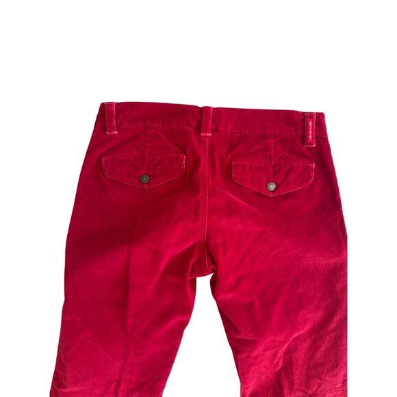 AMERICAN EAGLE Red Corduroy Bootcut  Textured Pants Size 6 - Picture 3 of 10